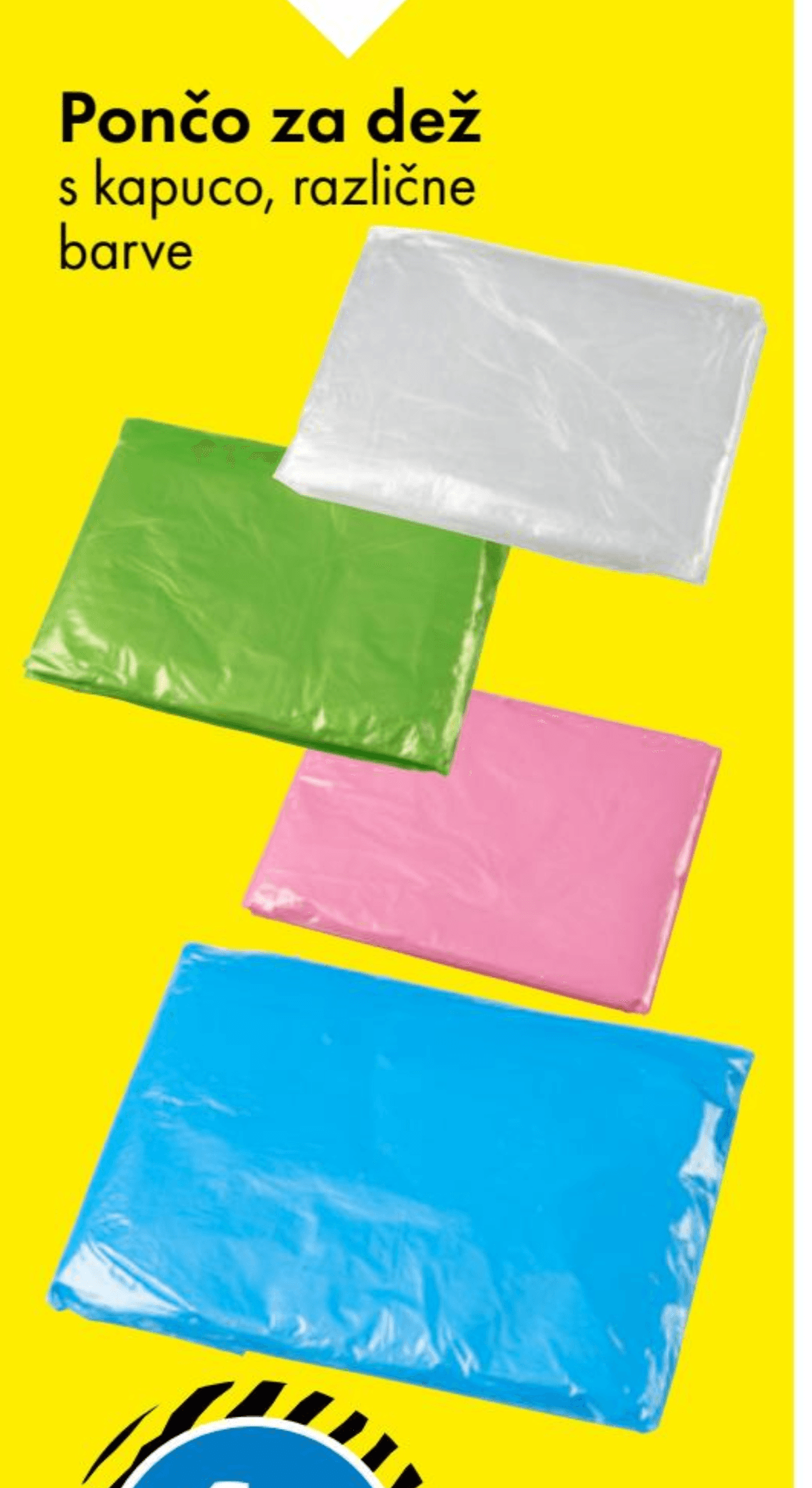 Pončo za dež - Akcija v trgovini Tedi