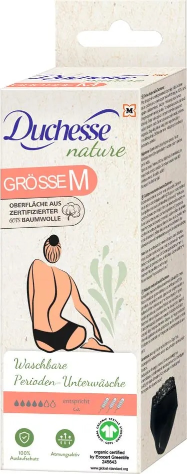 Duchesse nature pralne menstrualne spodnjice 1 kos - Akcija v trgovini Mueller