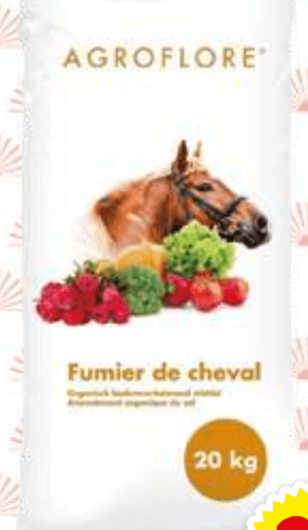 Konjski gnoj 20 kg Agroflore - Akcija v trgovini E.Leclerc