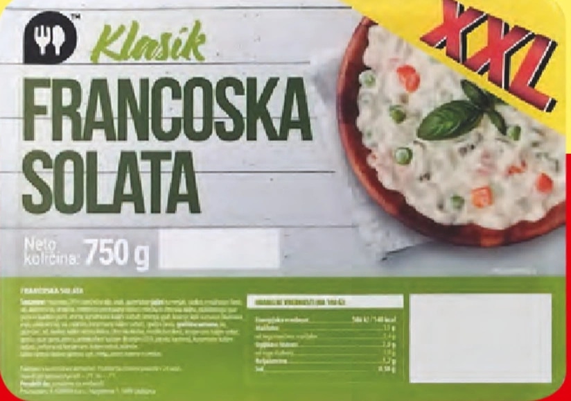 Francoska solata XXL 750 g Klasik - Akcija v trgovini Lidl