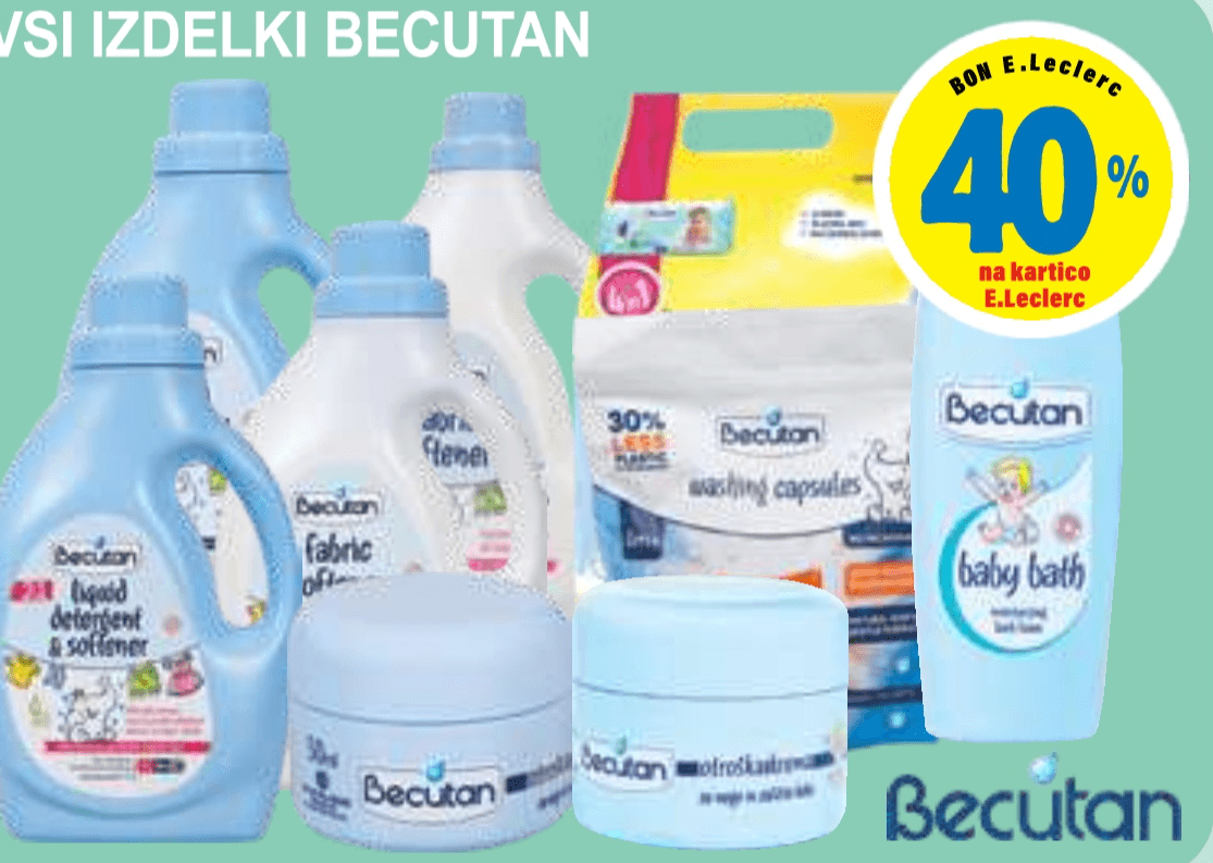 Vsi izdelki Becutan - Akcija v trgovini E.Leclerc
