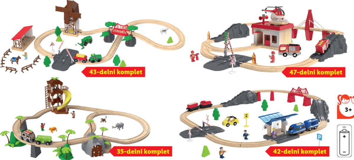 Playtive Železniški komplet 1 komplet - Akcija v trgovini Lidl