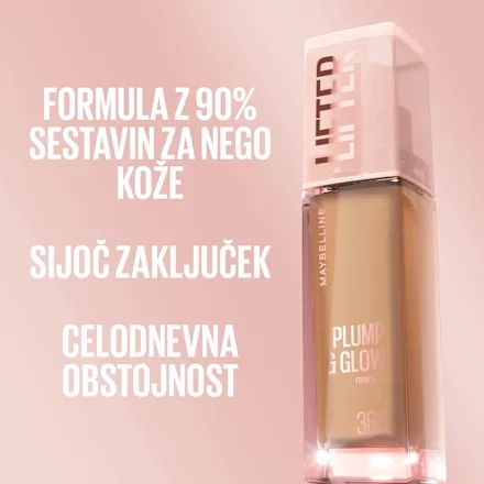 Maybelline New York Lifter Plump & Glow tekoča podlaga s hialuronsko kislino Akcija v trgovini Dm