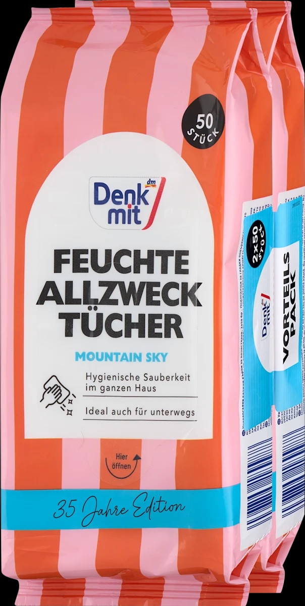 Denkmit vlažne večnamenske krpice 50 kosov - Akcija v trgovini Dm
