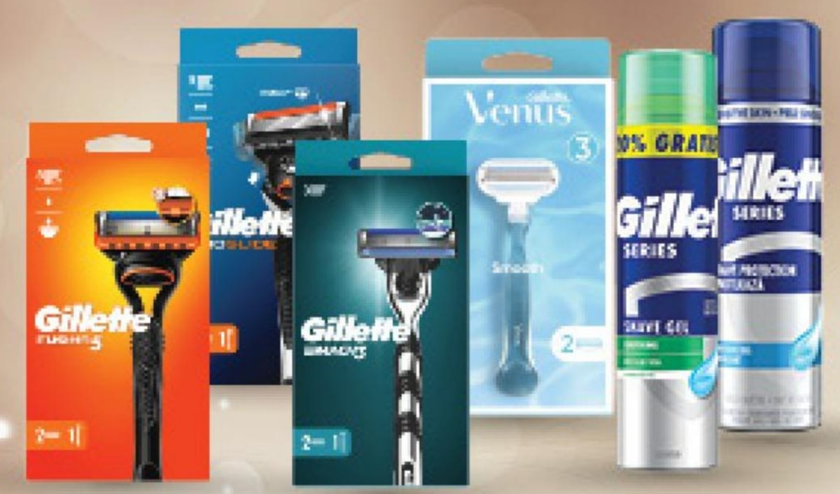 Sistemski brivniki in brivska kozmetika Gillette in Venus - Akcija v trgovini Mercator