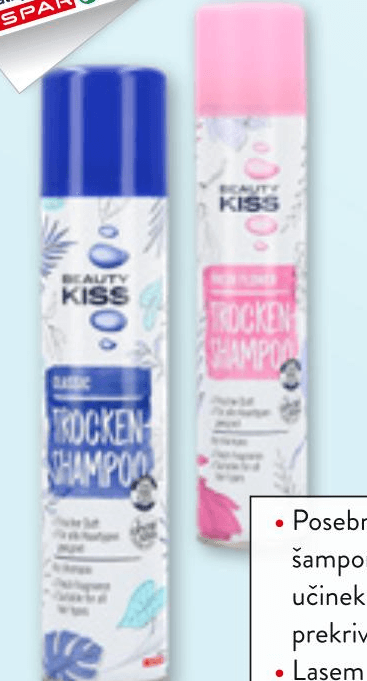 Beauty Kiss Suhi šampon 200 ml - Akcija u trgovini Spar