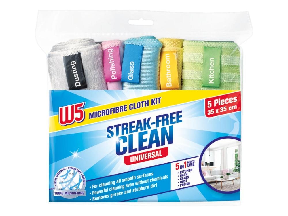 W5 Set krp iz mikrovlaken 5 kosov - Akcija v trgovini Lidl