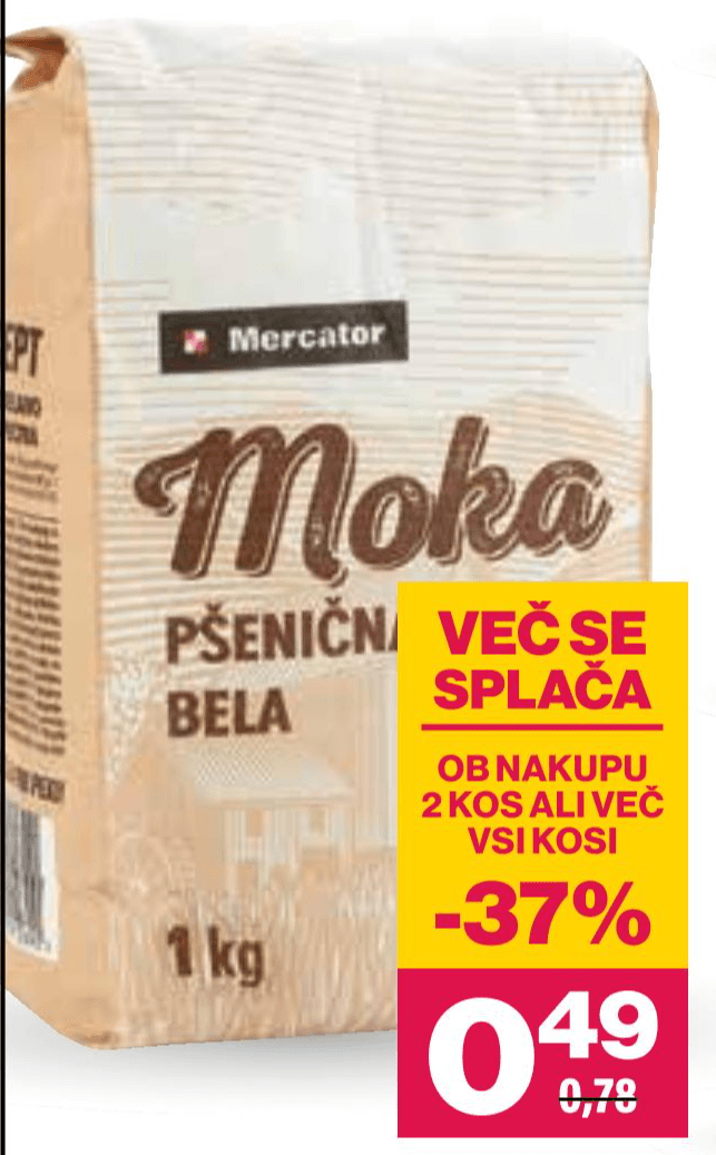 Moka Mercator pšenična bela 1 kg - Akcija v trgovini Mercator