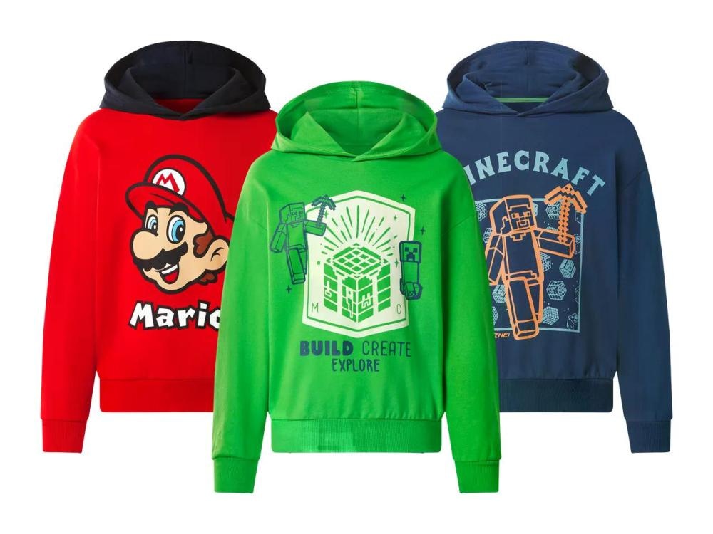 Otroški pulover MINECRAFT / MARIO - Akcija v trgovini Lidl