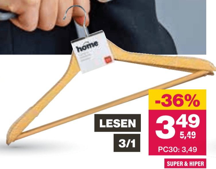Obešalnik Home 3 kom - Akcija v trgovini Mercator