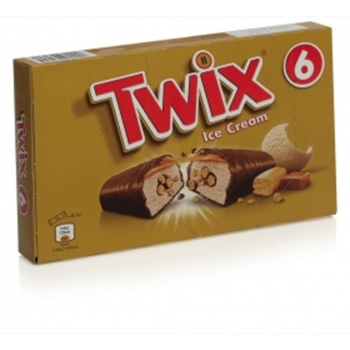 Sladoledne ploščice Twix ali Snickers Creamy 6x 34,2 g ali 6x 39 g Twix, Snickers - Akcija v trgovini E.Leclerc