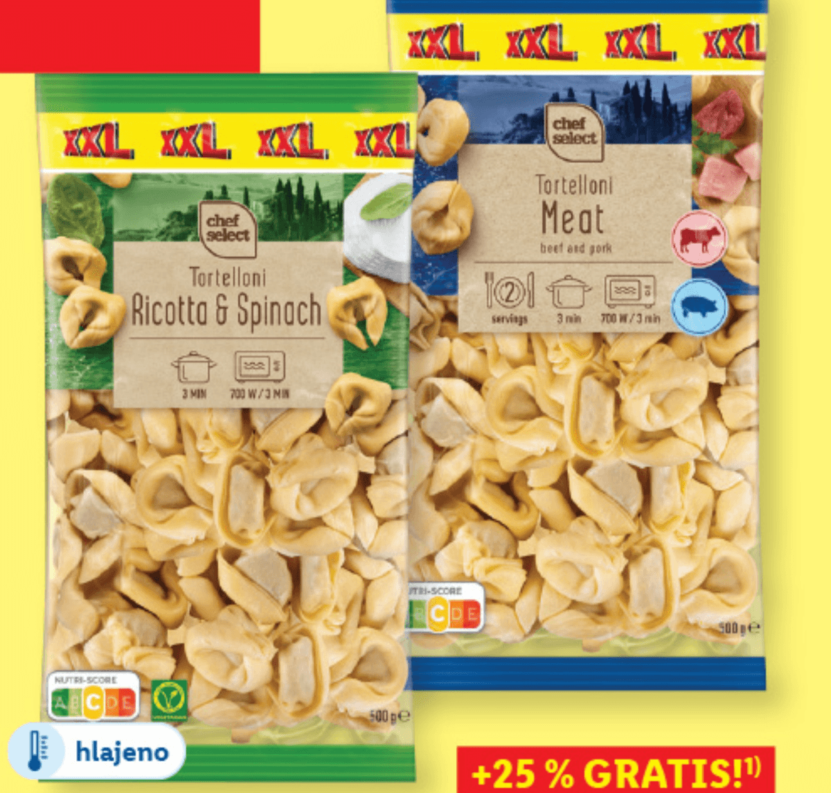 Chef Select Torteloni XXL 500 g - Akcija v trgovini Lidl