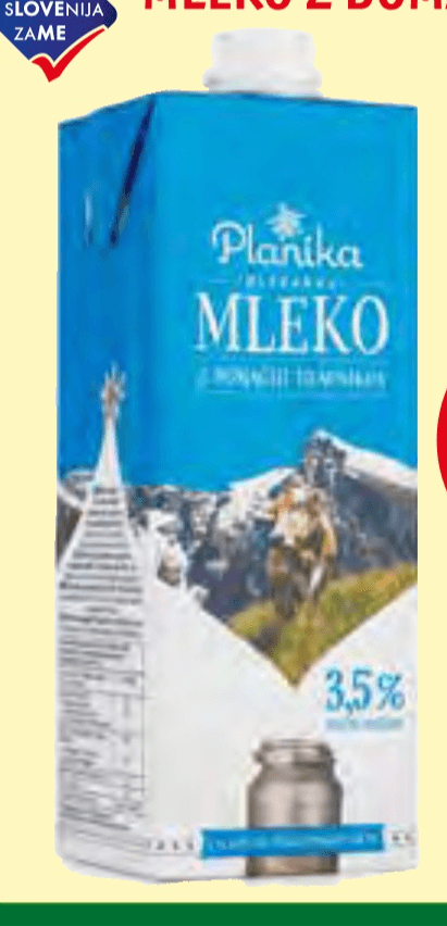 Mleko z domačih travnikov Planika 1 L - Akcija v trgovini Jager