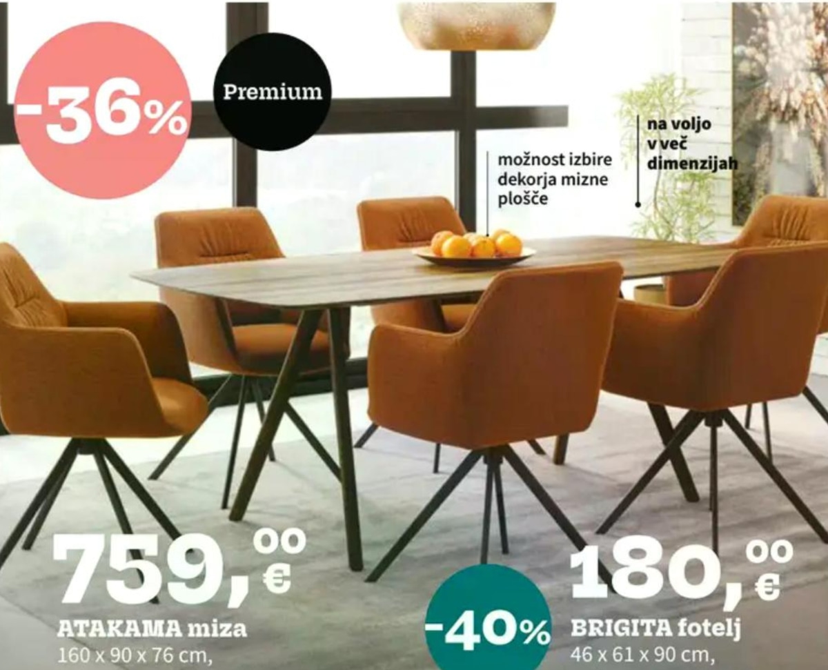 ATAKAMA miza 160 x 90 x 76 cm - Akcija v trgovini Prima