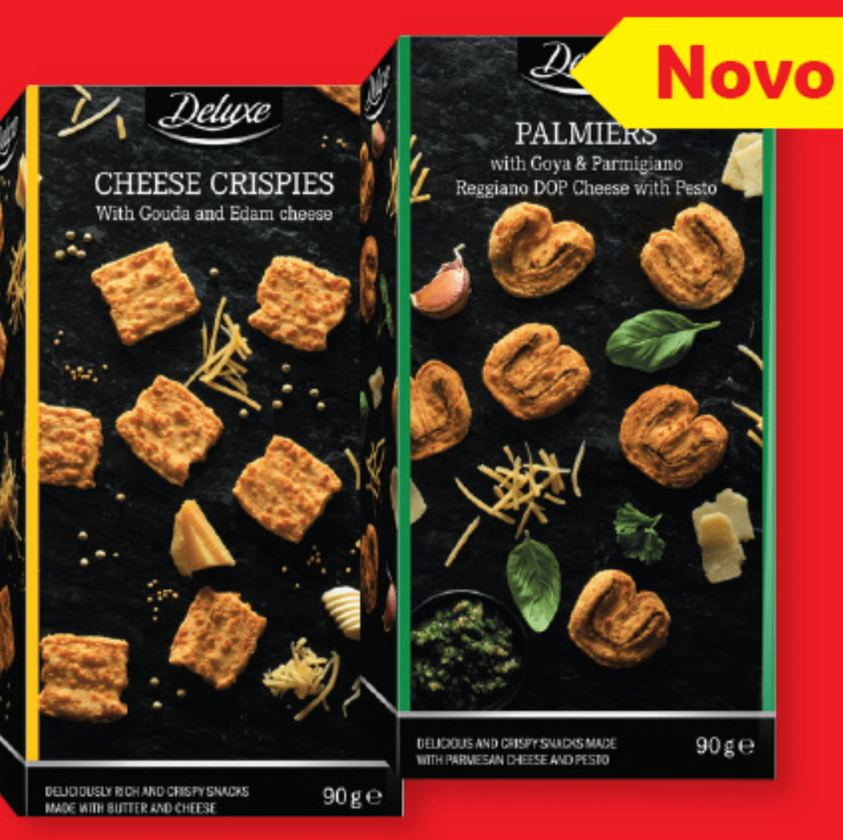 Deluxe Hrustljavi prigrizki s sirom 90 g - Akcija v trgovini Lidl