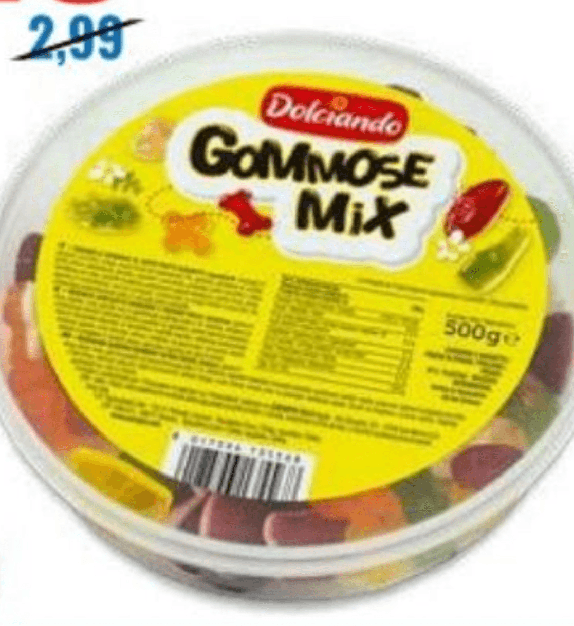 Dolciando Mešani gumijasti bonboni Gommosse Mix 500 g - Akcija v trgovini Eurospin