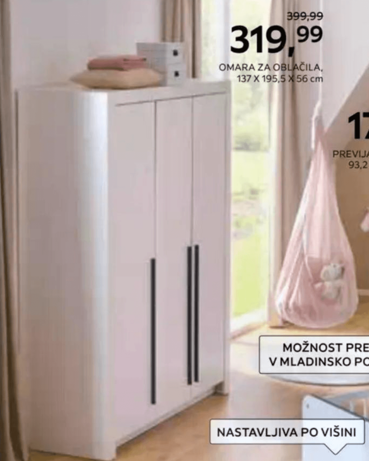 Omara za oblačila - Akcija v trgovini Lesnina