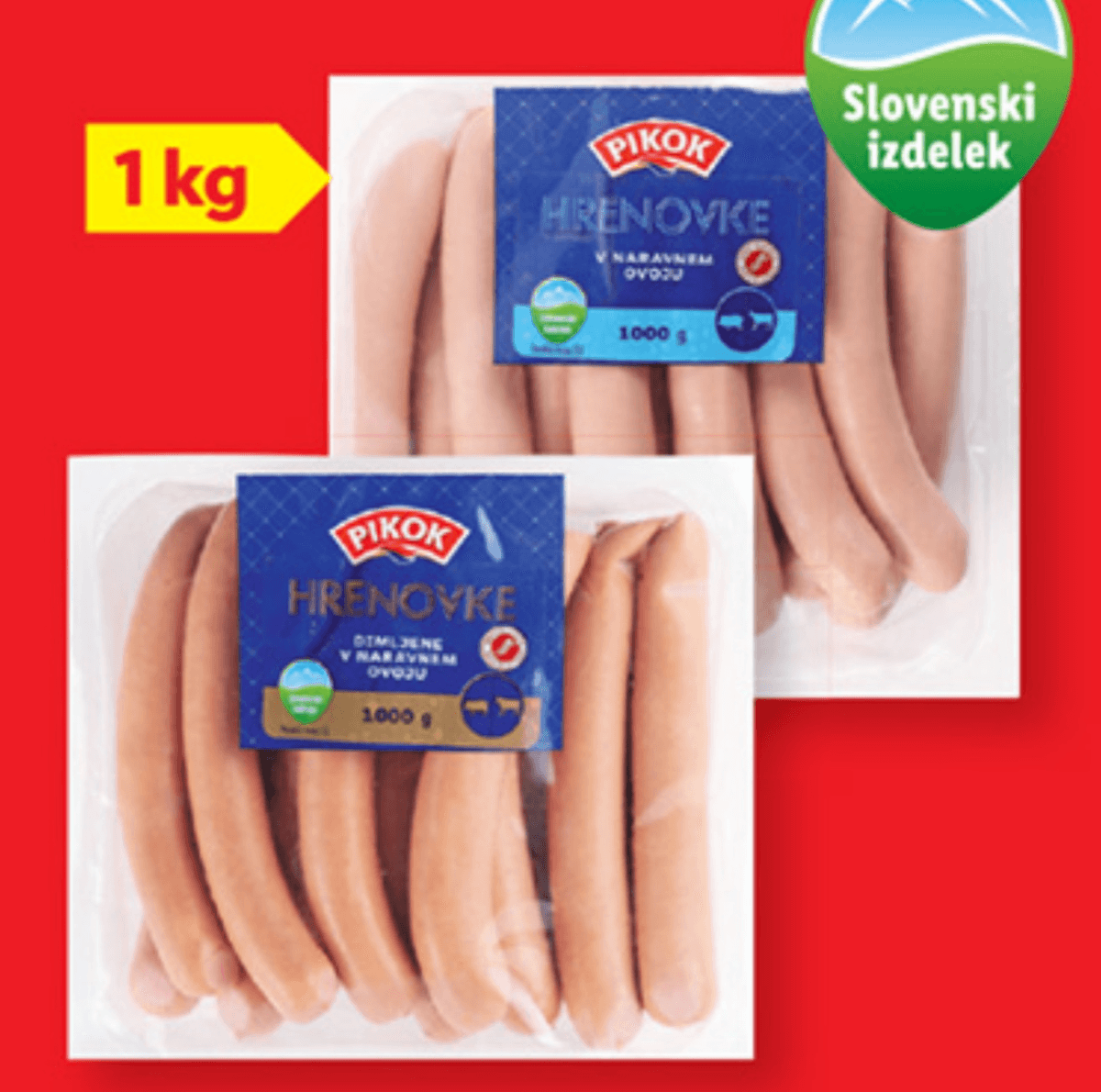 DULANO Bernske klobasice XXL 1 kg - Akcija v trgovini Lidl