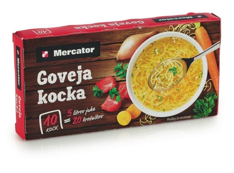 Goveja jušna kocka Mercator 110 g - Akcija v trgovini Mercator