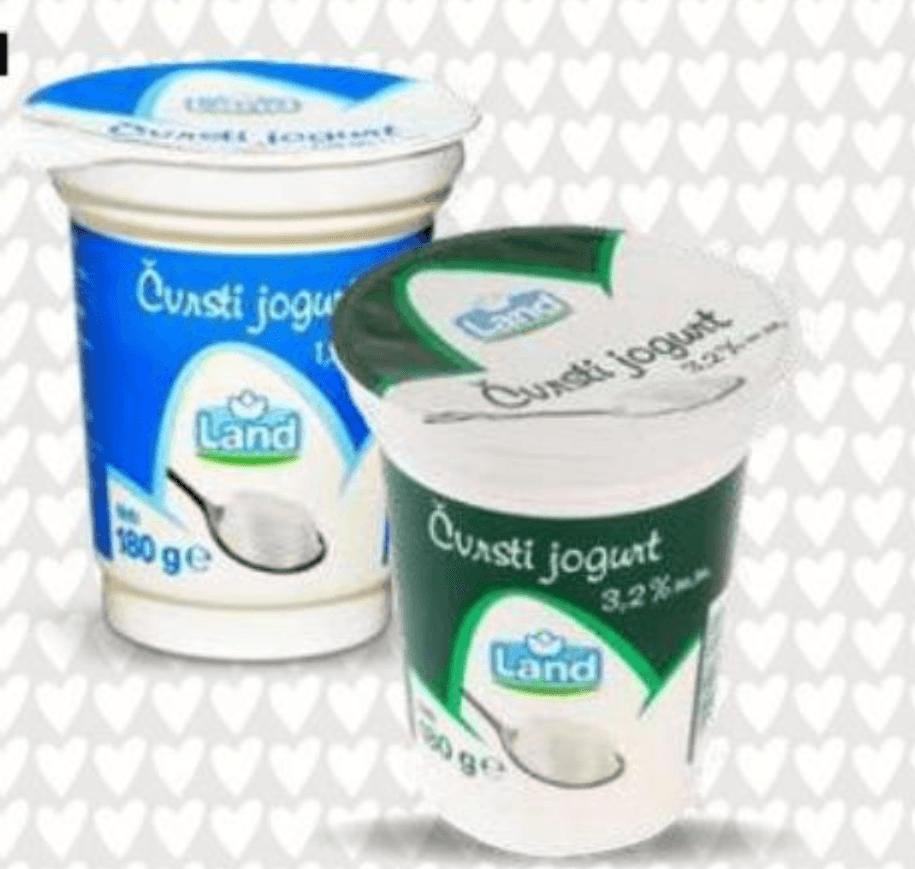 Čvrsti navadni jogurt 180 g Land - Akcija v trgovini Eurospin