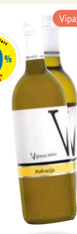 Kakovostno Vino ZGP Malvazija ali Sauvignon "Vipava 1894" 1 l - Akcija v trgovini E.Leclerc
