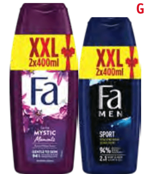 Fa Gel za prhanje 2 x 400 ml - Akcija v trgovini Jager