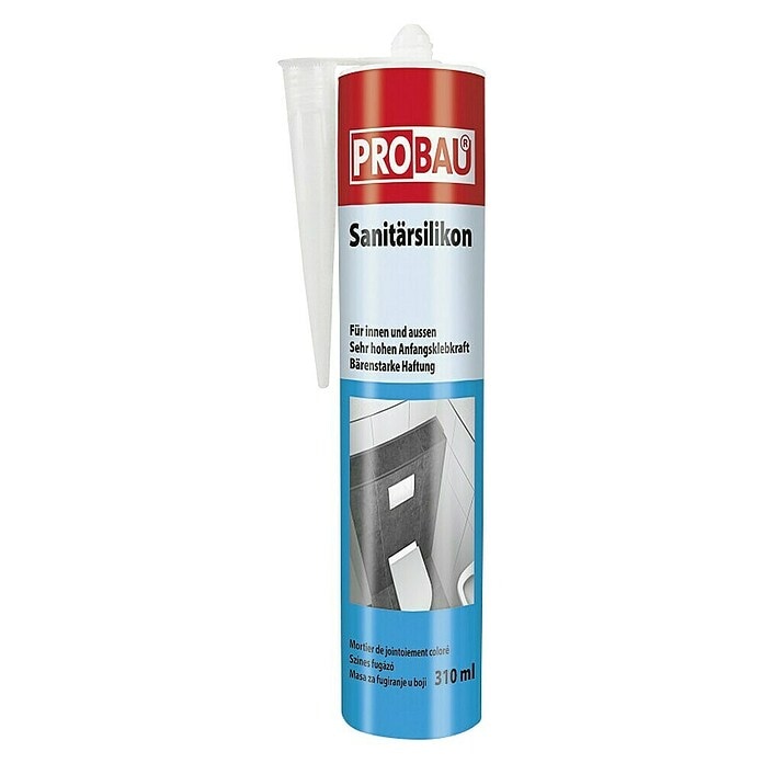Sanitarni silikon 310 ml PROBAU - Akcija v trgovini Bauhaus