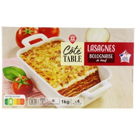 Lazanja Côté Table 1 kg - Akcija v trgovini E.Leclerc