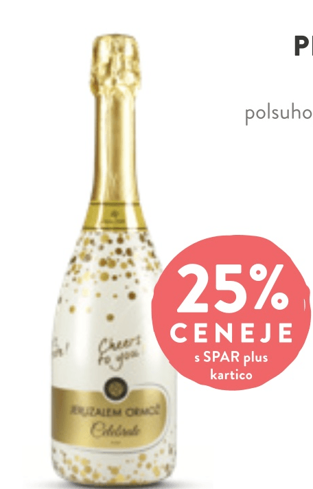 Peneče vino Celebrate 0,75 l Jeruzalem Ormož - Akcija v trgovini Spar