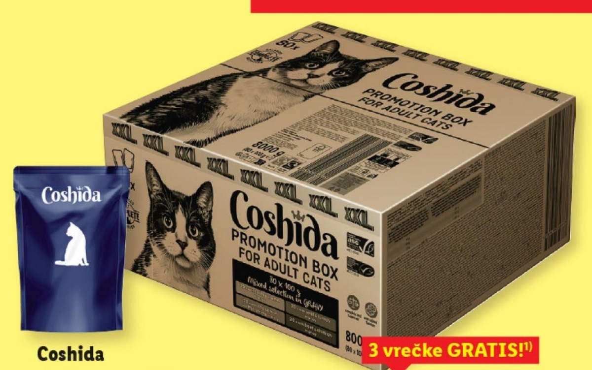 Coshida Mačja hrana 80 x 100 g - Akcija v trgovini Lidl