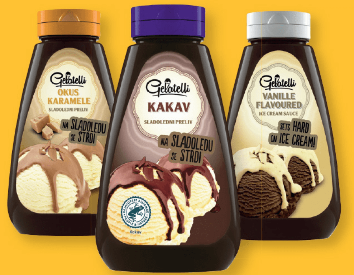 GELATELLI Sladoledni preliv 225 ml - Akcija v trgovini Lidl