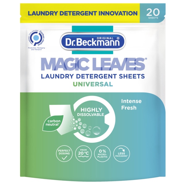 Detergent za pranje perila v lističih Dr. Beckmann Magic Leaves 20/1 ali 30 - Akcija v trgovini Mercator