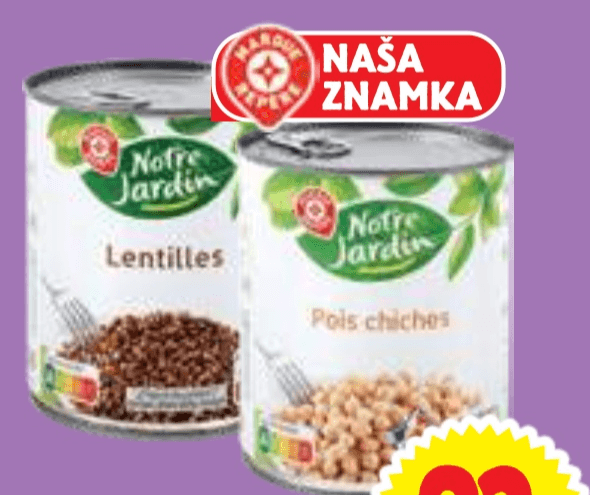 Čičerika Notre Jardin 800 g - Akcija v trgovini E.Leclerc