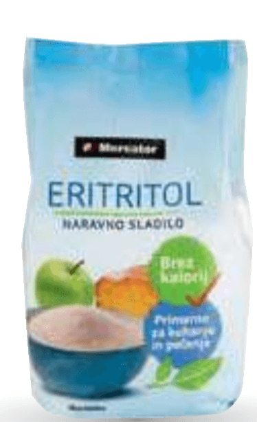 Naravno sladilo Eritritol Mercator 500 g - Akcija v trgovini Mercator