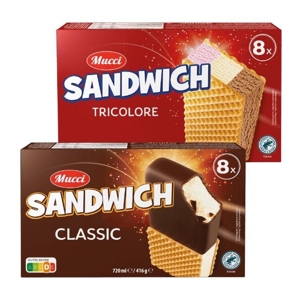 Mucci Sladoledni Sendvič 720 ml - Akcija v trgovini Hofer