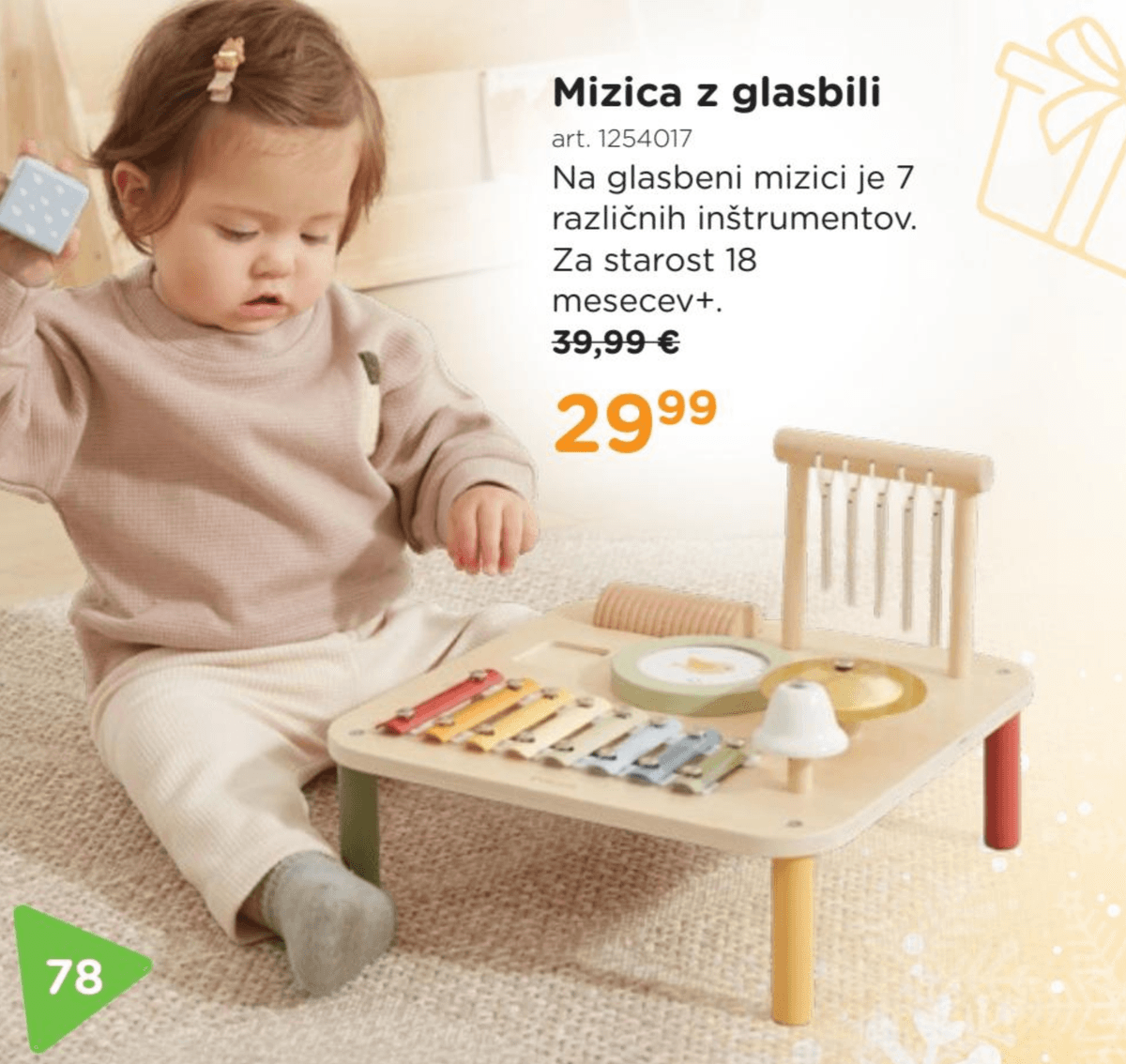 Mizica z glasbili - Akcija v trgovini Baby Center