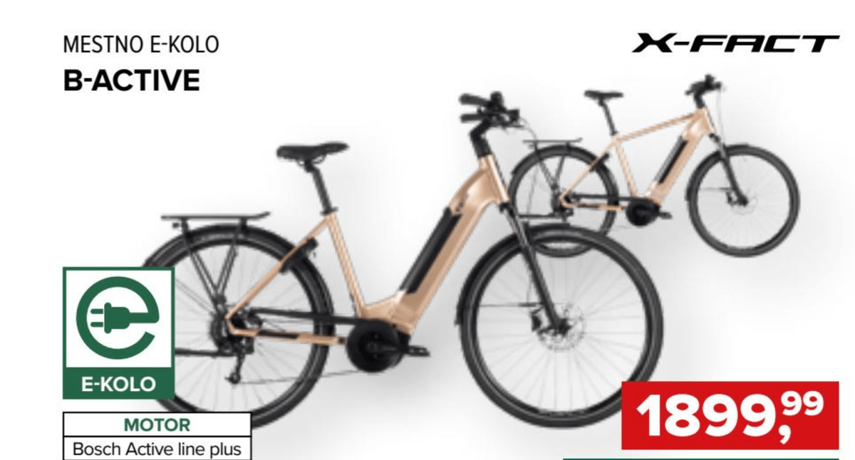 Mestno e-kolo B-Active - Akcija v trgovini Hervis