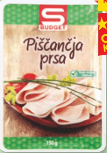S-Budget Piščančja prsa 150 g - Akcija v trgovini Spar