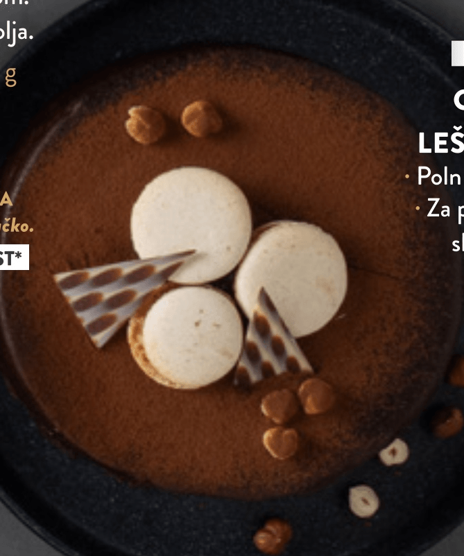 Chefova Torta Lešnik-Cappuccino pakirano, 1,1 kg SPAR PREMIUM slaščice - Akcija v trgovini Spar