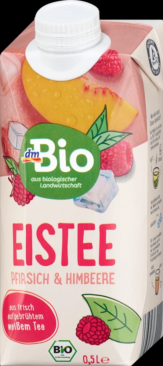 dmBio ledeni čaj iz belega čaja z okusom breskve in maline 500 ml Akcija v trgovini Dm
