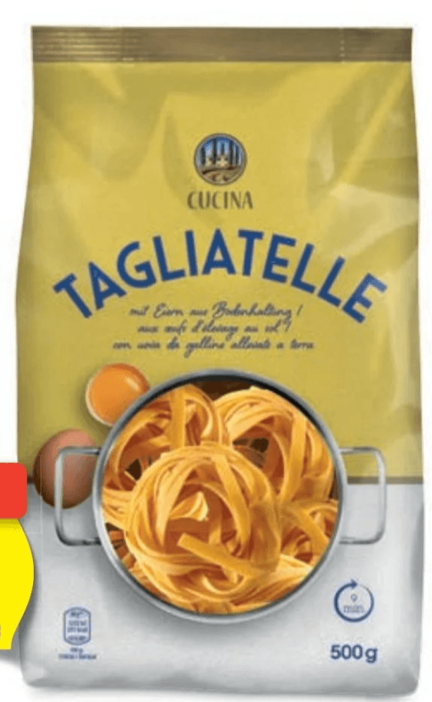 CUCINA Široki jajčni rezanci 500 g - Akcija v trgovini Hofer