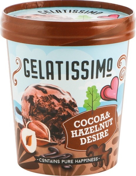 Sladoled Gelatissimo Cocoa & Hazelnut Desire 470 ml Mercator - Akcija v trgovini Mercator