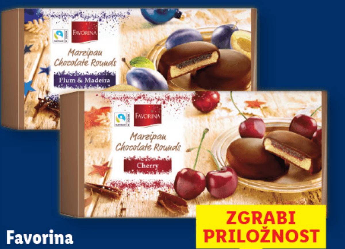 Favorina Čokolada z žlahtnim marcipanom 300 g - Akcija v trgovini Lidl