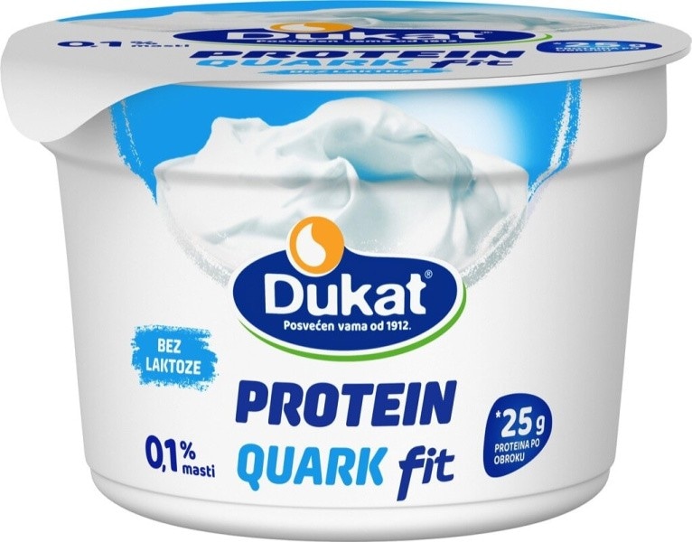 Skuta protein quark fit Dukat 250 g - Akcija v trgovini Mercator