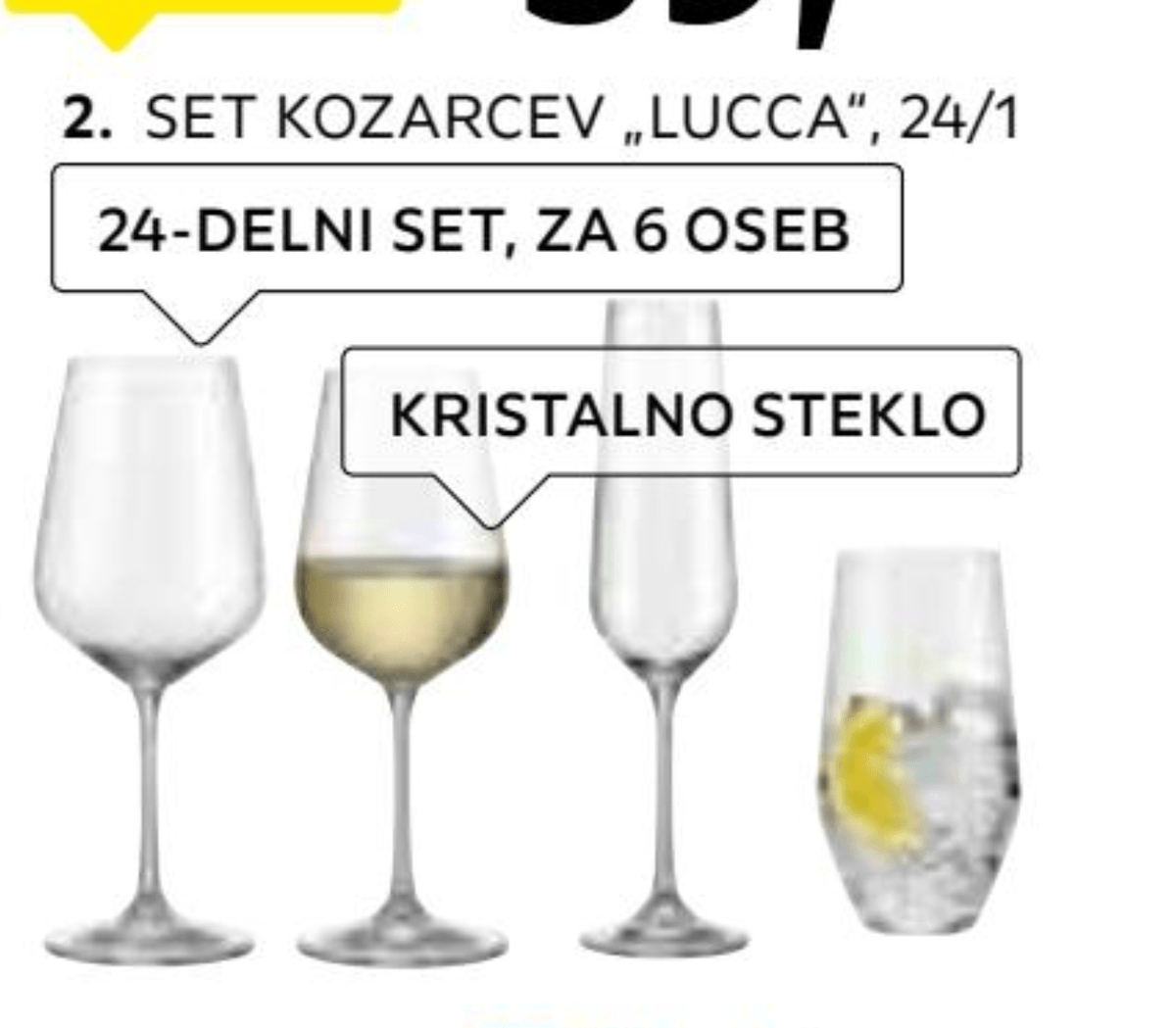 Nachtmann Set kozarcev „LUCCA“ 24/1 - Akcija v trgovini Lesnina
