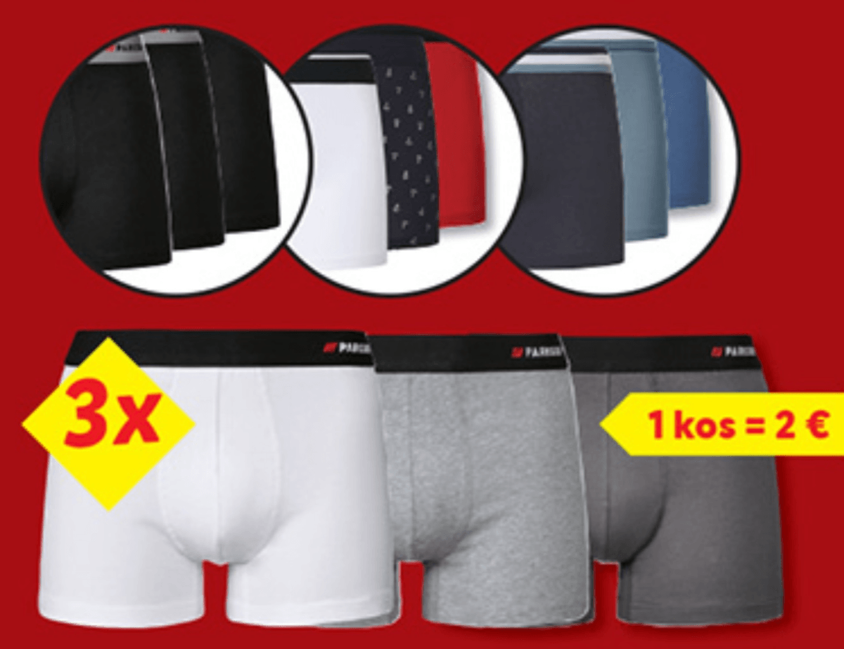 ESMARA MEN/PARKSIDE Moške boksarice 3 kosi - Akcija v trgovini Lidl