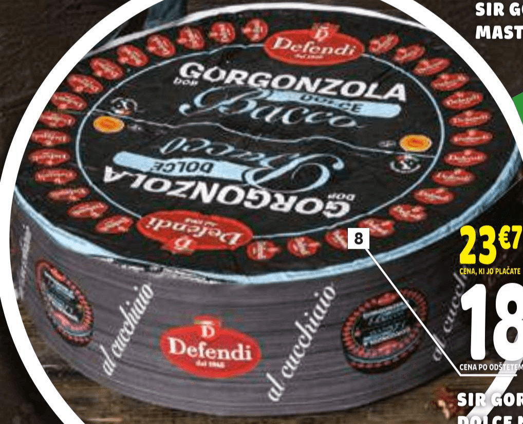 Sir Gorgonzola Dolce na žlico Defendi Akcija v trgovini E.Leclerc