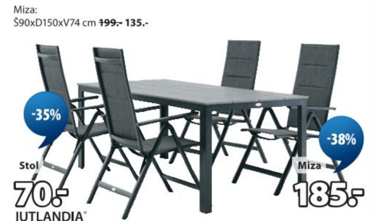 Vrtna miza MARIELYST - Akcija v trgovini Jysk