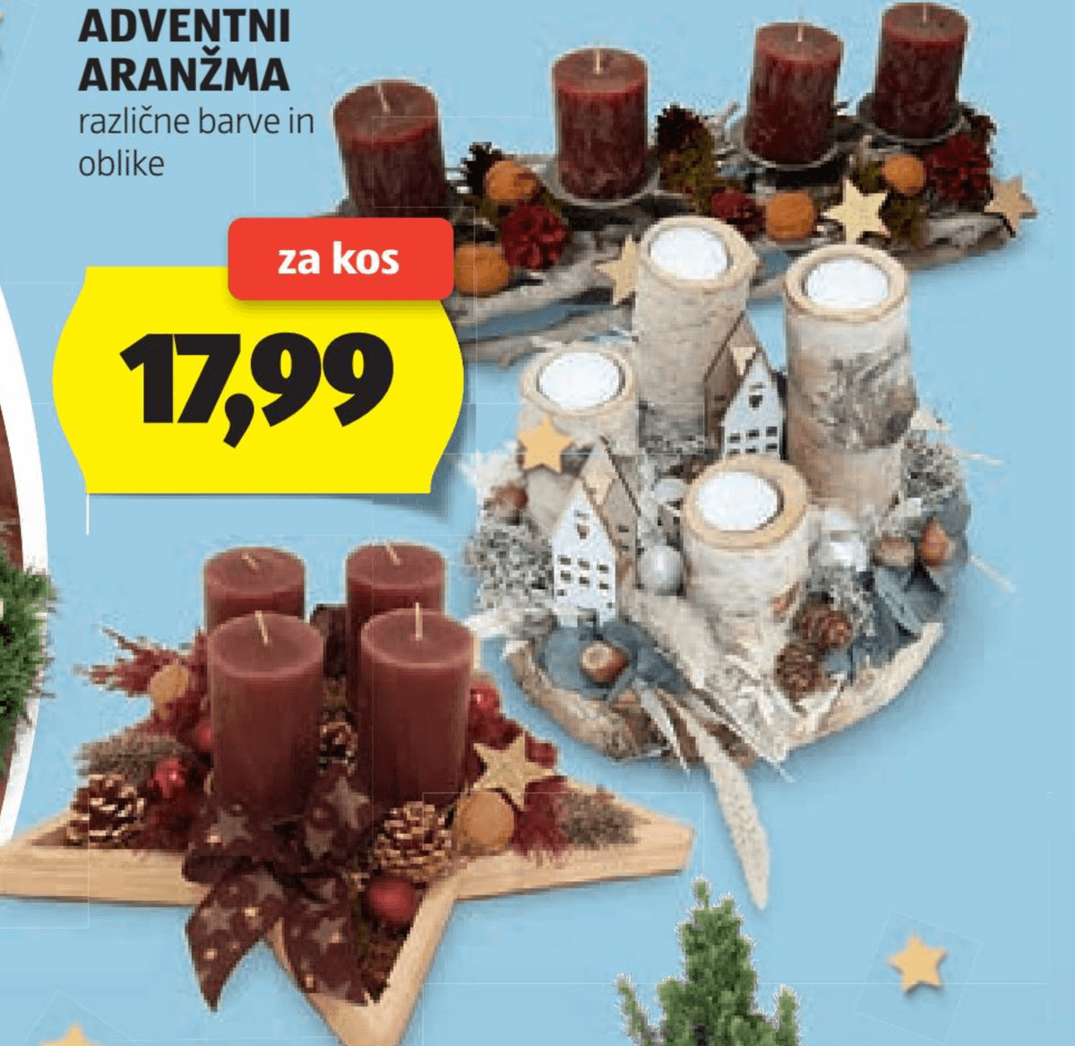 Adventni aranžma - Akcija v trgovini Hofer