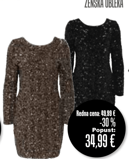 Ženska obleka - Akcija v trgovini Jager